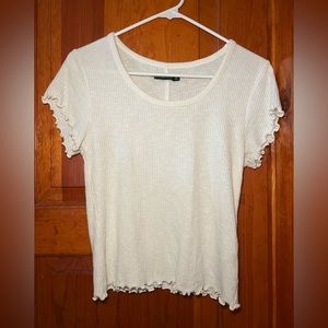 Abercrombie white stretchy T-shirt